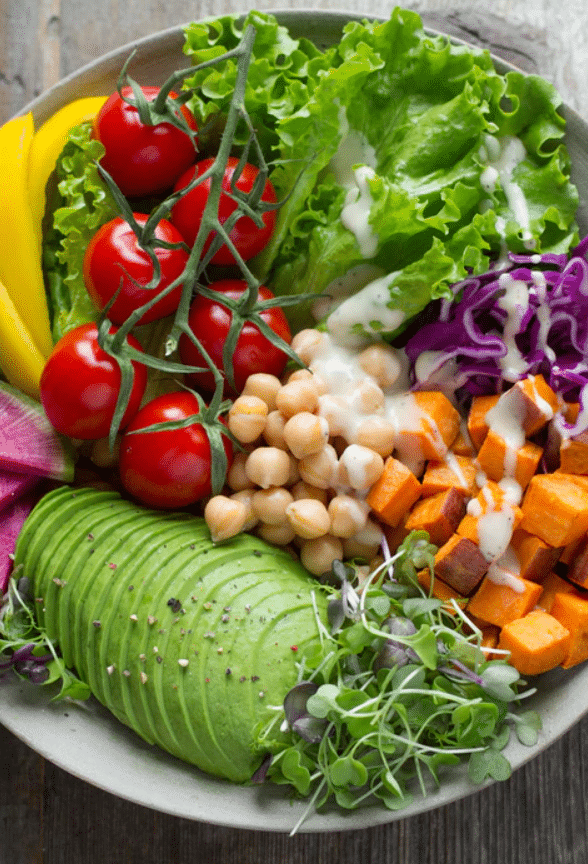 photo assiette équilibrée légumes nutrition